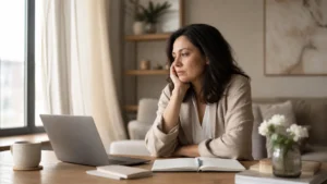 Signs of emotional exhaustion in women feeling overwhelmed and mentally drained
