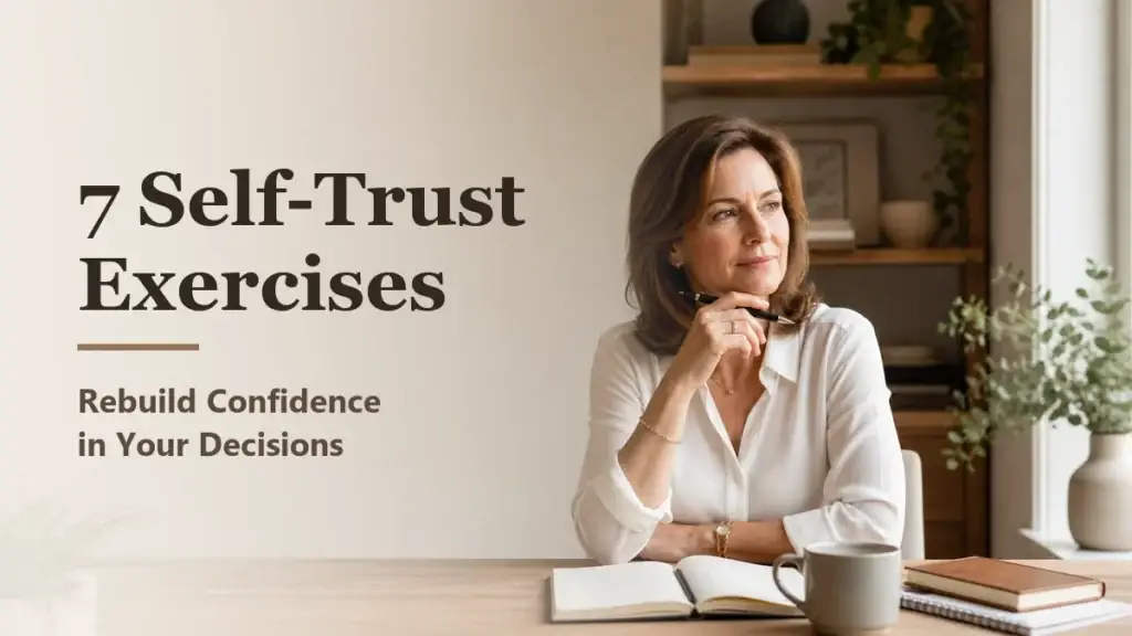 Professional woman reflecting before making a confident personal decision